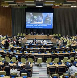 Ein Gesamtblick in den Saal am ersten Tag des Ministerial Meetings.