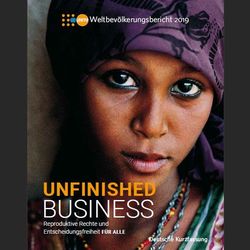 Titelbild des Weltbevölkerungsberichts 2019 (Bild: UNFPA/DSW)