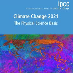 Cover von Teil 1 des neuen - sechsten - Sachstandsberichts des Weltklimarates. Das Cover des neuen Berichts des Weltklimarates zeigt eine Weltkarte in changierenden Rot- und Violetttönen