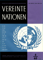 VEREINTE NATIONEN Heft 5/1963