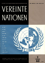 VEREINTE NATIONEN Heft 1/1963
